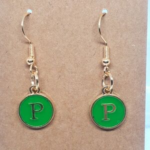 ‼️B2G1 P Initial Earrings, New